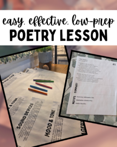 low prep poetry lesson